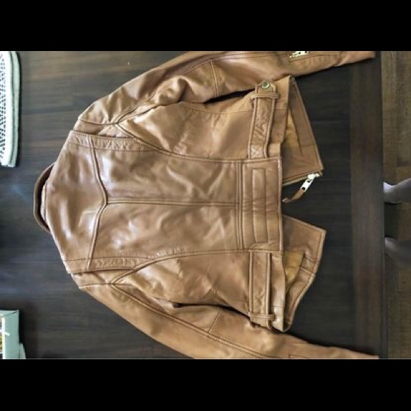 Michael Kors authentic leather jacket XS Camel - Picture 2 of 3